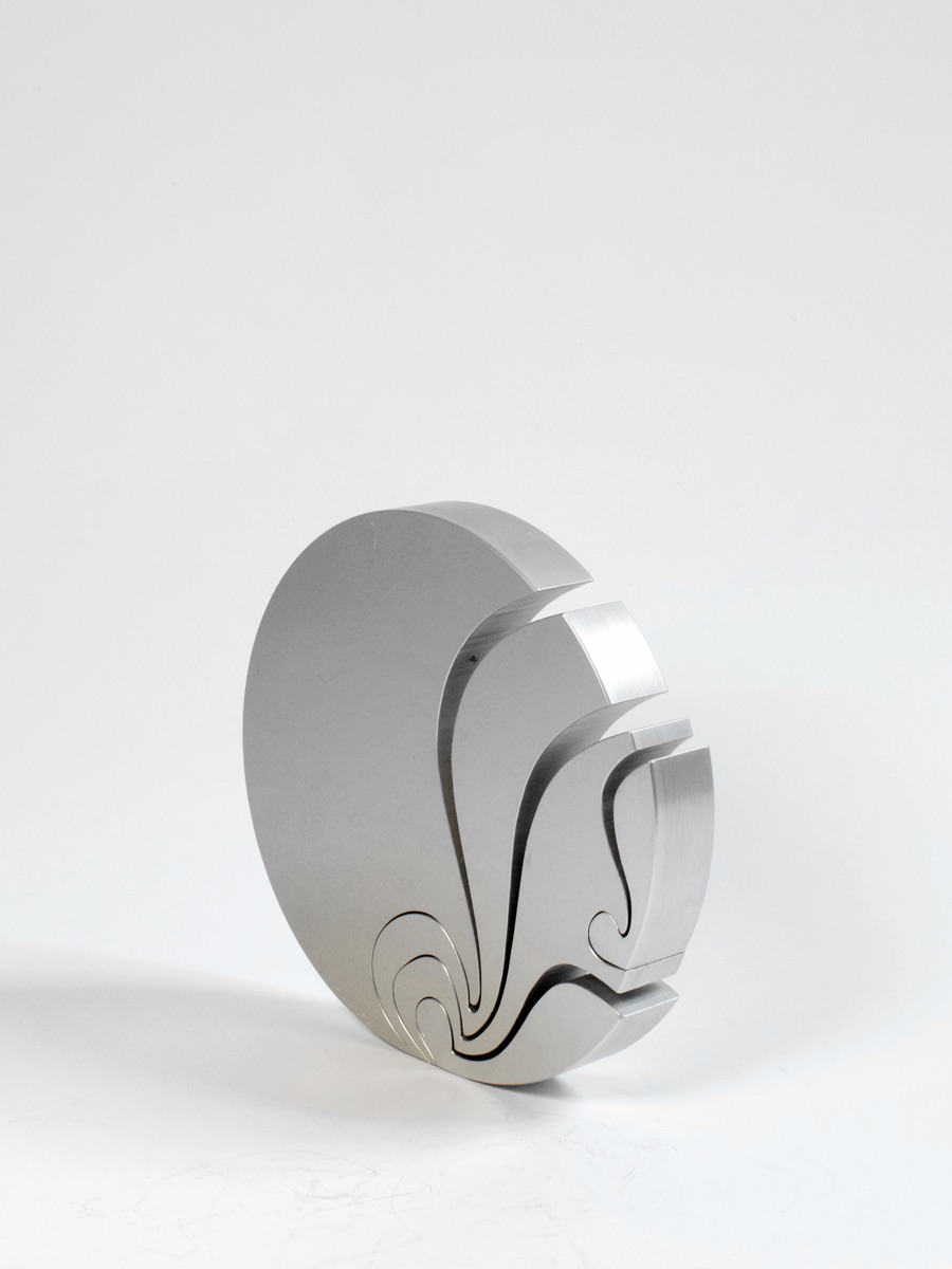 «Fächerscheibe», 1975 (Aluminium, ø 20, D 1,5 cm, WG 75 – 785 M – A)